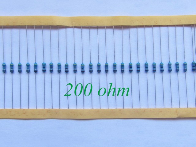 1/4W 1% 200R