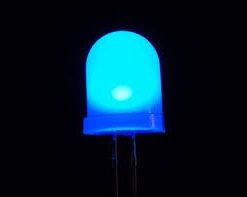 BLUE LED شفاف 10mm