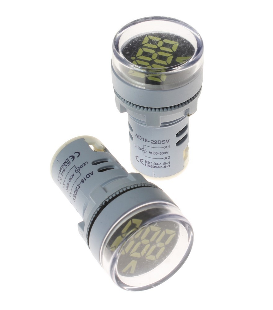 VOLTMETER AC سفید چراغ سیگنالی