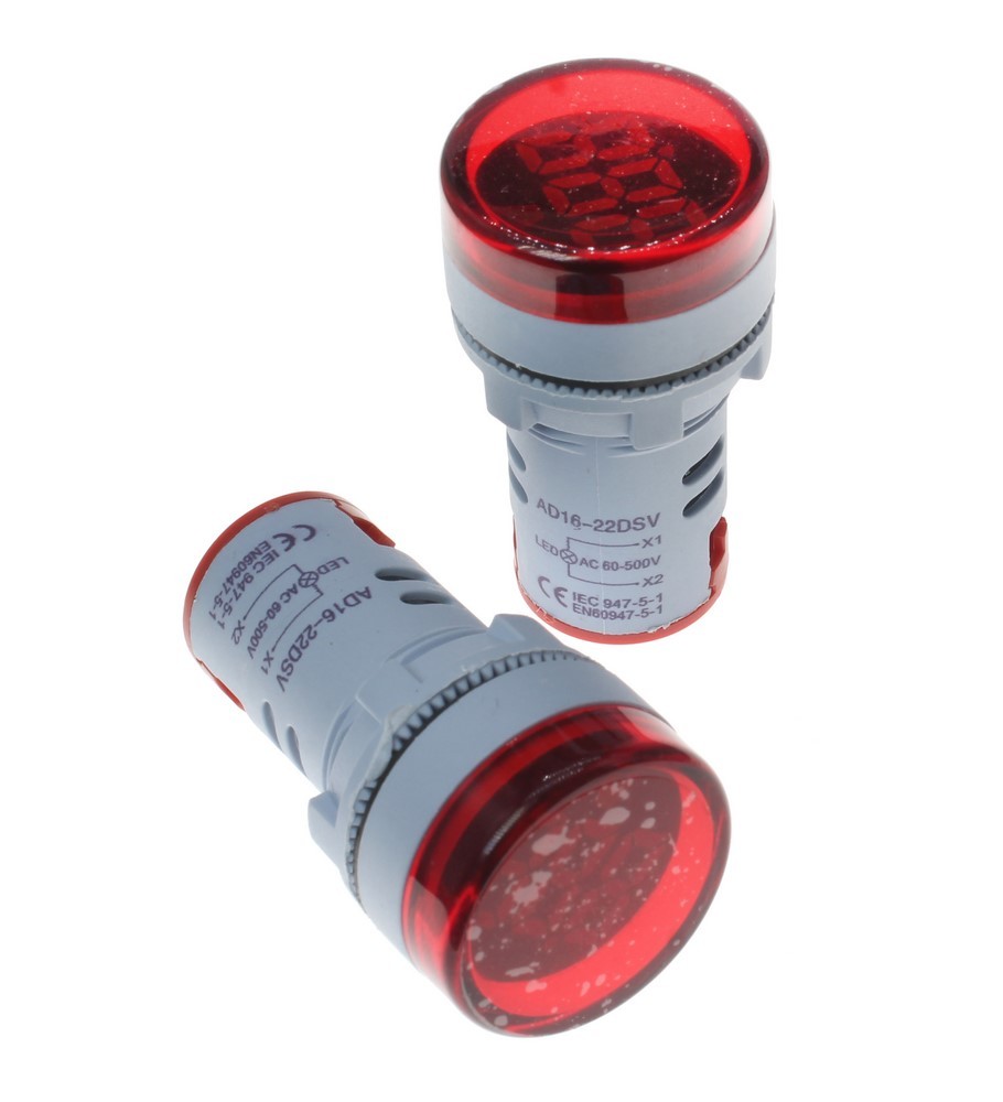 VOLTMETER AC قرمز چراغ سیگنالی